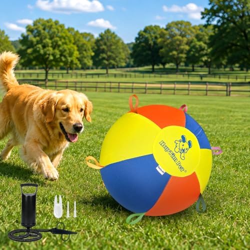 Hap Tim Upgraded Heavy Duty 18" Herding Ball for Dogs Thickened Bladder by HapTim