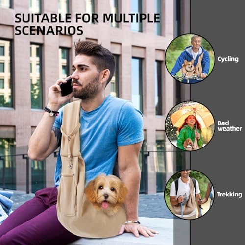 ARZQUT Dog and Cats Carrier Sling, Small Pet Carrier with Storage Pocket - Image 2