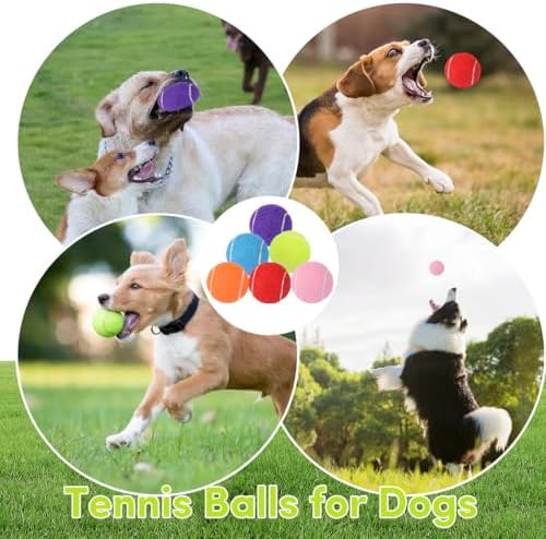 ZIYIZE Mini Tennis Balls, 6 Pack 2 inch Dog Tennis Balls, Easy Catching Pet Playing Ball for 2 inch Dog Ball Launcher Colour Mixture - Image 5
