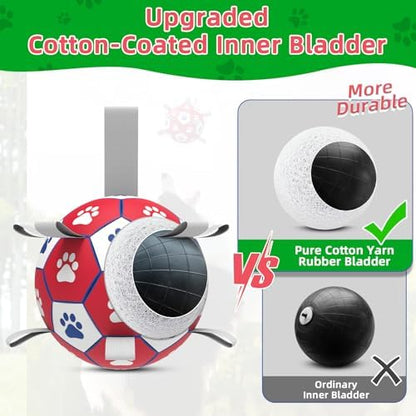 Diman Herding Ball for Dogs Large, 9 Inch Dog Soccer Ball with Straps - Image 3