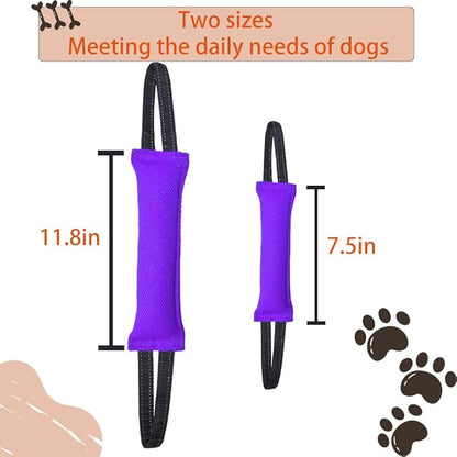 Clysoru tug Toy for Dogs Tug of War Dog Bite with 2 Strong Handles Made Durable Tear Resistant Stitches (Purple)
