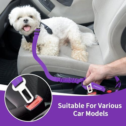 BWOGUE 2 Pack Dog Seat Belt for Car, Elastic Headrest Restraint - Image 5