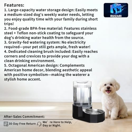 Sfozstra 7L Gravity Dog Water Dispenser:Filter Free Design - Image 2