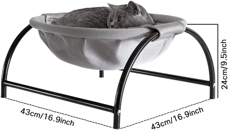 JUNSPOW Cat Bed Dedicated Replacement Net Cover Soft Breathable (Gray) - Image 6