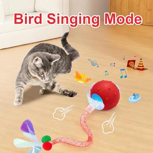 2PCS Interactive Cat Toys for Indoor Cats with 6 Tails, Automatic Cat Toy - Image 3