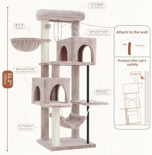 Gitelsnour Cat Tree Tower with Sturdy Steel Tube for Indoor Cats GCT014MU - Image 6