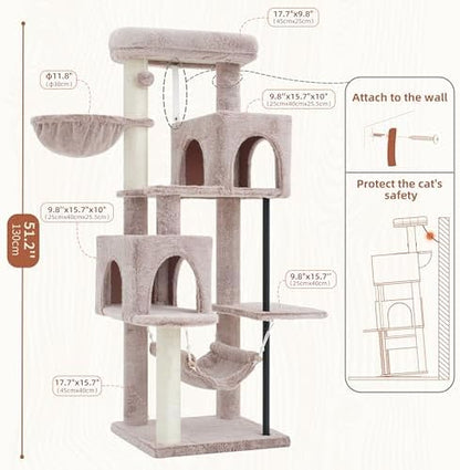 Gitelsnour Cat Tree Tower with Sturdy Steel Tube for Indoor Cats GCT014MU - Image 6