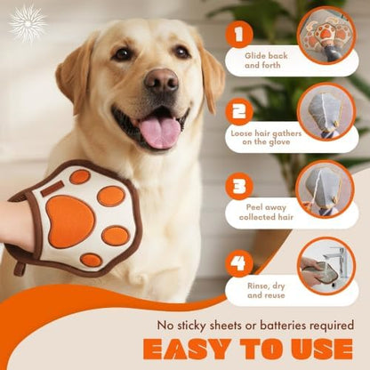 Blueppyness FurAway Electrostatic Pet Hair Remover Glove for Dogs & Cats, Reusable Grooming Mitt for Couch, Furniture, Clothes, Carpet & Car, Washable Dry-Use Fur and Lint Remover - Image 3