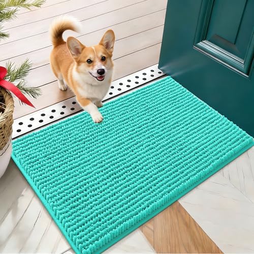OLANLY Dog Door Mat for Muddy Paws 24x16, Extra Absorbent Chenille Mud Mat by OLANLY