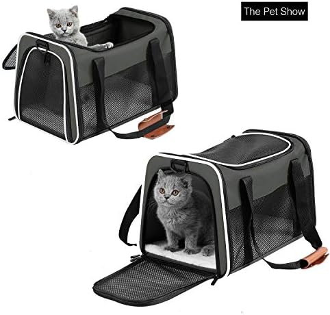Cat Carrier - Portable Foldable Dog Pet Carrier, Soft-Sided Pet Bag up to 22 Lbs, Airline Approved Travel Puppy Carrier - Image 3