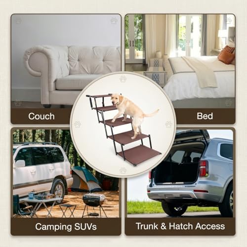 Dog Stairs for Car, 5 Steps, Extra Wide, 110lbs Weight Capacity - Image 7