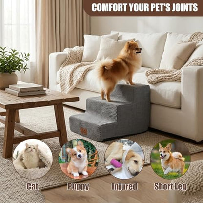 Dog Stairs for Small Dogs, 3-Step Pet Stairs for Couch, 2-Pack 13.6" - Image 4