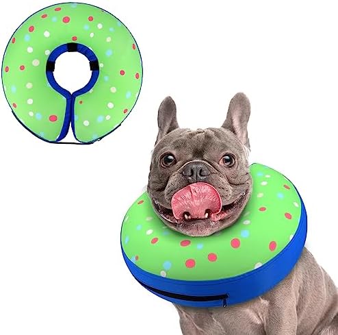 Supet Inflatable Dog Cone Collar for Large Medium Small Dogs, Soft Cone Collar for Dogs Cats, ECollar Doggie Neck Donut Dog Cone Alternative After Surgery by Supet