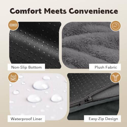 MEKIY Orthopedic Washable Dog Bed with Bolster for Large Sized Dogs - Image 3