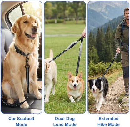 Double Dog Leash for Two Dogs, Adjustable Dual Control Handles Dog Leash - Image 4
