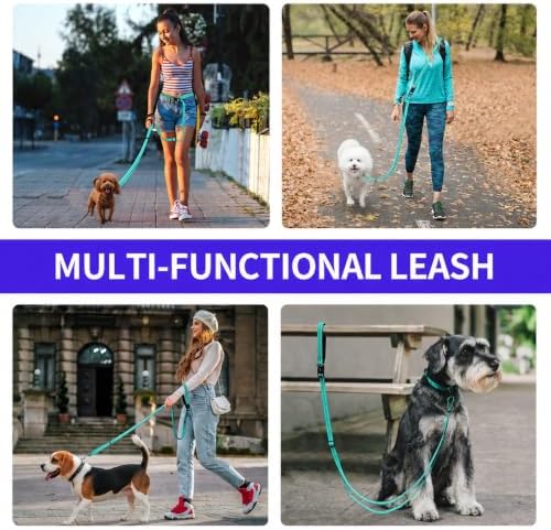 Kazazoo Hands-Free Dog Leash Adjustable Length 5-8 Ft,Crossbody & Waist for Dog Walking, Running for Small Dogs with Reflective Strips, Ballistic Nylon, Waist Belt, Lightweight Green - Image 6