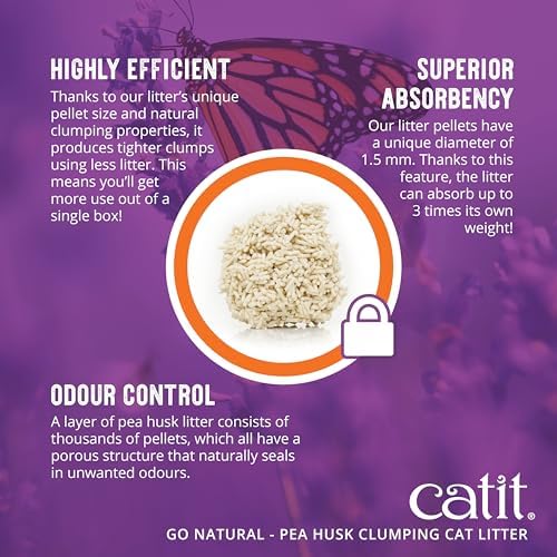 Catit Go Natural Pea Husk Clumping Cat Litter, 12.3 lb, Natural - Image 5