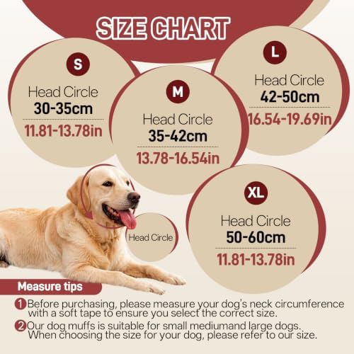 Dog Ear Muffs Noise Protection Calming No Shake Head Wrap Hematoma - Image 7