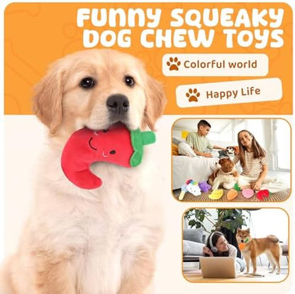 LOYEE Dog Squeaky Toys 8 Pack, Puppy Plush Squeaky Toys for Medium Small Dogs, Cute Pet Toys Stuffed Puppy Chew Toys for Teething, Interactive Toys Set for Puppy Supplies - Image 7