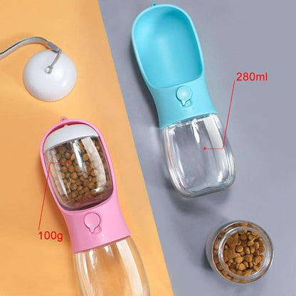 Dog Water Bottle for Walking, Portable Pet Water Dispenser, Leak-Proof Travel Bottle for Dogs and Cats – 300ml Pink by CarpathianTradeCo