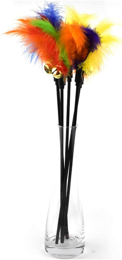 Cat Toy Wand Teaser Toy with Bells Interactive Cat Cat Teaser Wand Toy for Cats Kitten Indoor Outdoor