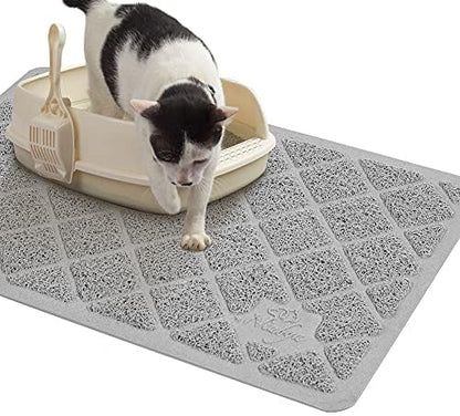 Niubya Premium Cat Litter Mat, Litter Box Mat with Non-Slip and Waterproof Backing, Litter Trapping Mat Soft on Kitty Paws and Easy to Clean, Cat Mat Traps Litter from Box by Niubya