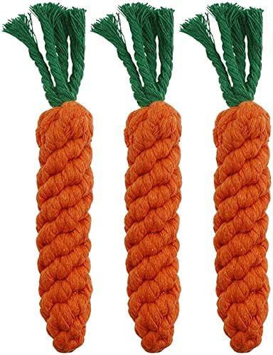 Dog Toys 3 PCS Puppy Teething Chew Toys,Dog Rope Toys,Cat Chew Toys,Safe Braided Rabbit Toys Healthy Gift | Safe Braided Rabbit Toys Healthy Puppy Teething Toy for Small Dogs, Durable, Knotted Rope Interactive Training Handmade by HESUILONG