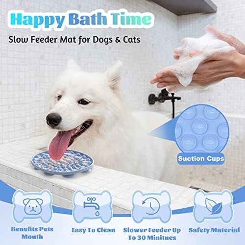 Lick Mat for Dogs & Cats, 3-Pack Slow Feeder Lick Pad with Suction Cups, Anxiety Relief, BPA Free, Dishwasher Safe - Image 4