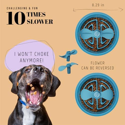 AVERYDAY Slow Feeder Dog Bowls for Large Breed, 2.5 Cups Deep Food Puzzle Bowl with Spinning Slow Feeder Insert, Non-Slip Bottom, Fits for Raised Stand, Hard Maze Design for Medium and Large Dogs - Image 3