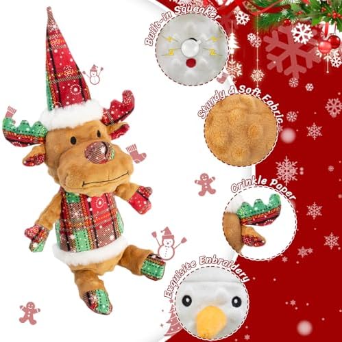 Christmas Dog Toy Squeaky Interactive Dog Toys Indoor Outdoor Play - Image 2
