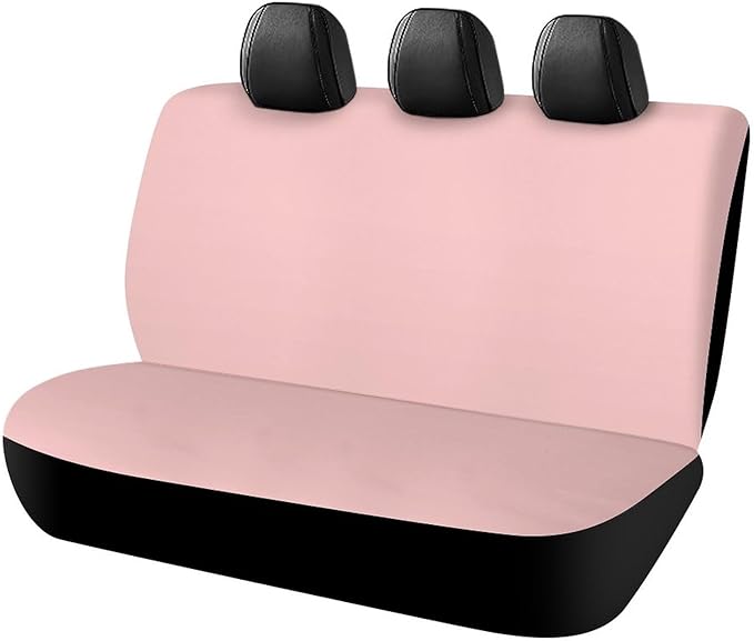 Car Interior Decor Seat Cover, Universal Stretch Back Seat Protector, Car Accessories Rear Bench Seat Covers for Trucks SUV Compatible with Pink