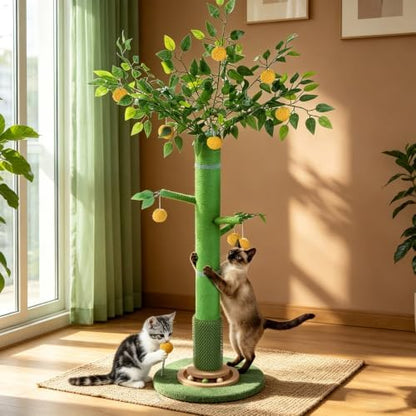 50" Extra Tall Cat Scratching Post for Large Cats, Heavy Duty Scratch Tree by Sheripet