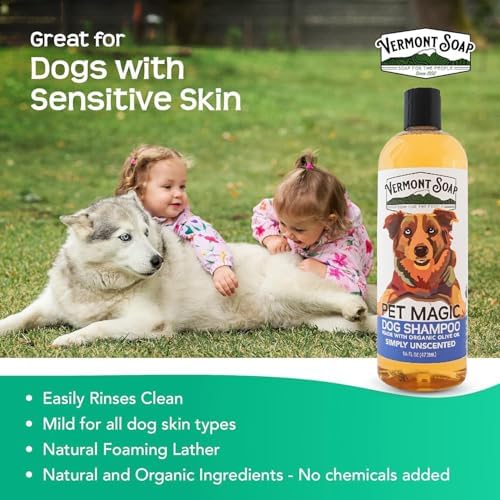 VERMONT SOAP Organic Pet Shampoo, Unscented Natural Dog Shampoo, 16 oz - Image 6