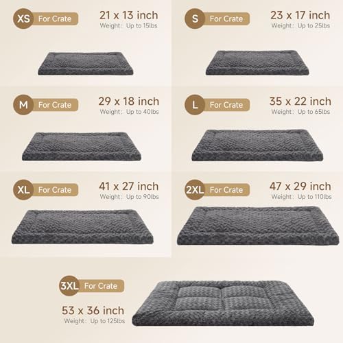Exsnugy Washable Dog Bed Mat Large Size Fluffy Pet Crate Pad 48x30 XXL - Image 5
