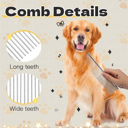Biaungdo 3 Pcs 3 Size Dog Grooming Combs Set, Small & Middle & Big Sizes - Image 2
