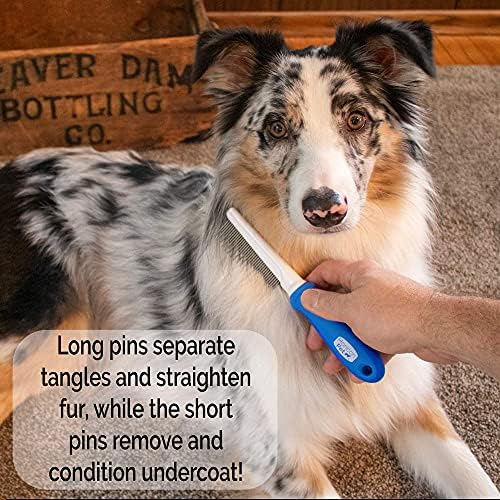 Ultimate Pet Dematting & Deshedding Set - 3 in 1 Grooming Tool Set - Dual Sided Undercoat Rake, Dematting Razor Comb & Detangling Pet Comb - Image 6