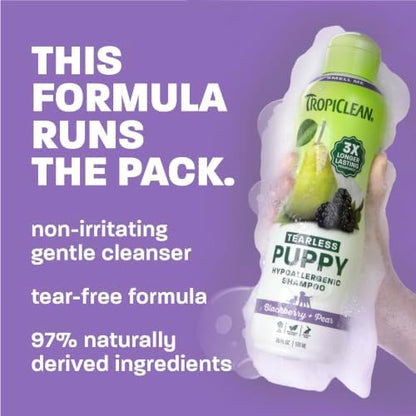 TropiClean Tearless Puppy Shampoo, 3X Long-Lasting Scent, 20oz - Image 3