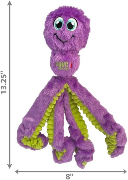 KONG Wubba Octopus Tug and Fetch Squeak Dog Toy Assorted Colors (Large (2 Pack))