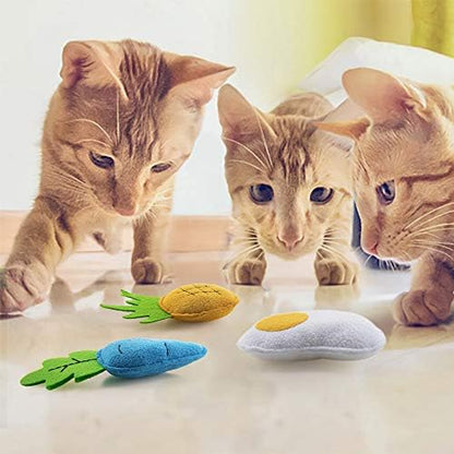 AWOOF Catnip Toys for Indoor Cats, 6 Pack Cat Chew Toys Plush Interactive Cat Kicker Toy for Indoor Kitten Exercise for All Breeds - Image 7