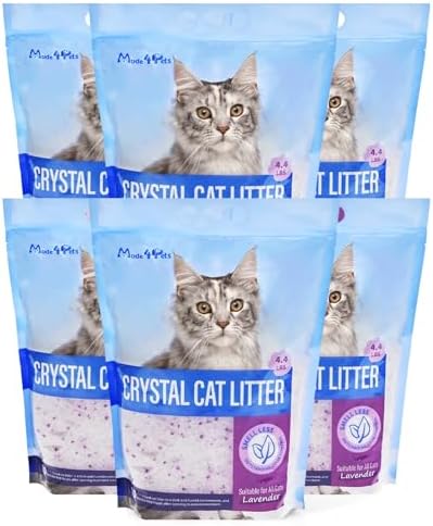 Made4Pets Cat Litter Crystals,Non Clumping Litter 25.8 lbs(6 x 4.3lb Packs) by Made4Pets
