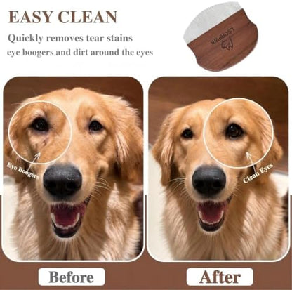 Walnut Wood Eye Comb for Pets, Professional Tear Stain Removal Tool - Image 2