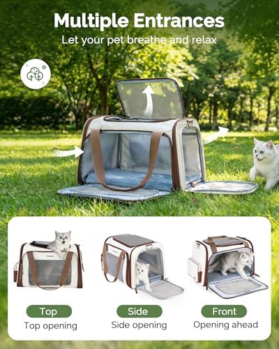 Homespon 34.5L Soft-Sided Cat Dog Carrier, Airline Approved Pet Bag - Image 4