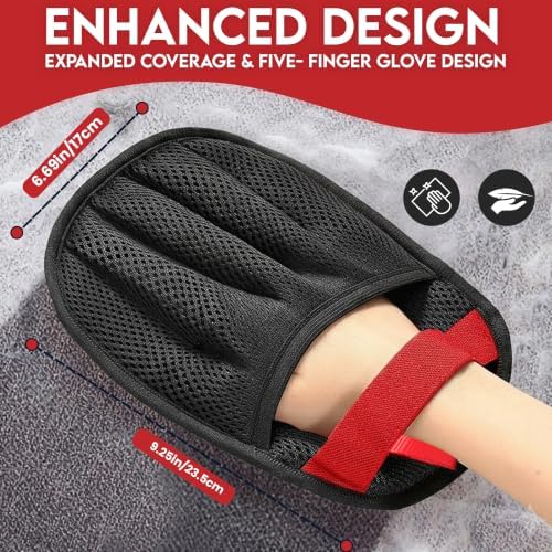 Pet Hair Remover Glove with Silicone Scraper – Reusable Electrostatic Lint & Fur Remover for Dog & Cat Hair on Couch, Carpet, Car Seat, Clothes & Laundry - Image 2
