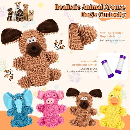 Dog Toys Puppy Toys Cute Squeaky Dog Toy, Shaking Squeaky - Stuffed Plush Animal to Keep Them Busy for Small Medium Large Dogs for Birthday Gift (Yellow Duck) - Image 2