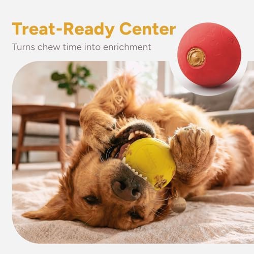 GoSports Pets Solid Rubber Dog Balls - Heavy Duty for Aggressive Chewers - 3 Pack, 2.5 Inch - Image 4