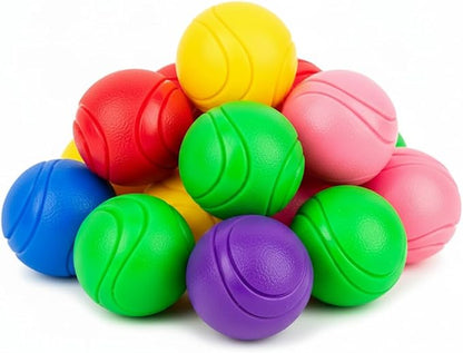 SuperFetch Dog Balls 1.5 Inch - Squeaky Dog Toys for Small Dogs and Puppies - Rubber Balls for Fetch, Training, Teething, Boredom and Solo Play - 6 Pack