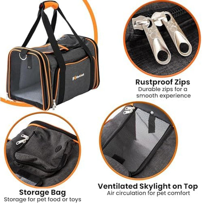 Pet Carrier Airline Approved, 17x11x11 TSA Travel Carrier - Image 3