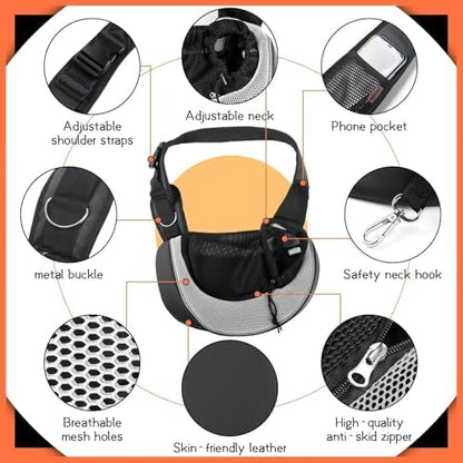 YUDODO Pet Sling Carrier for 2-5 lbs Small Dogs Cat Puppy Crossbody Carrier - Image 4