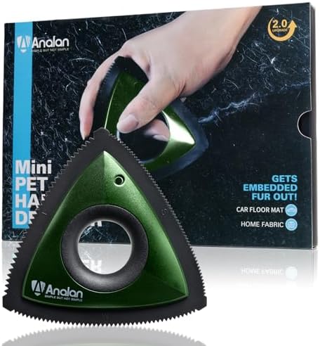 Analan Mini Pet Hair Remover for Car Detailing Dog Hair Tool Brush(Green) by ANALAN
