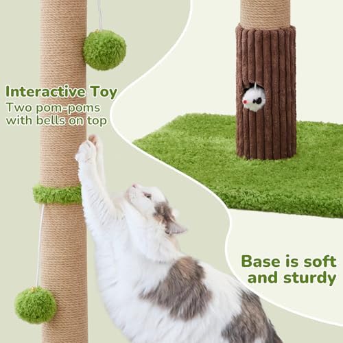 Woochpet Funny Cat Scratching Posts Sturdy Scratcher Posts 33'' Green - Image 3